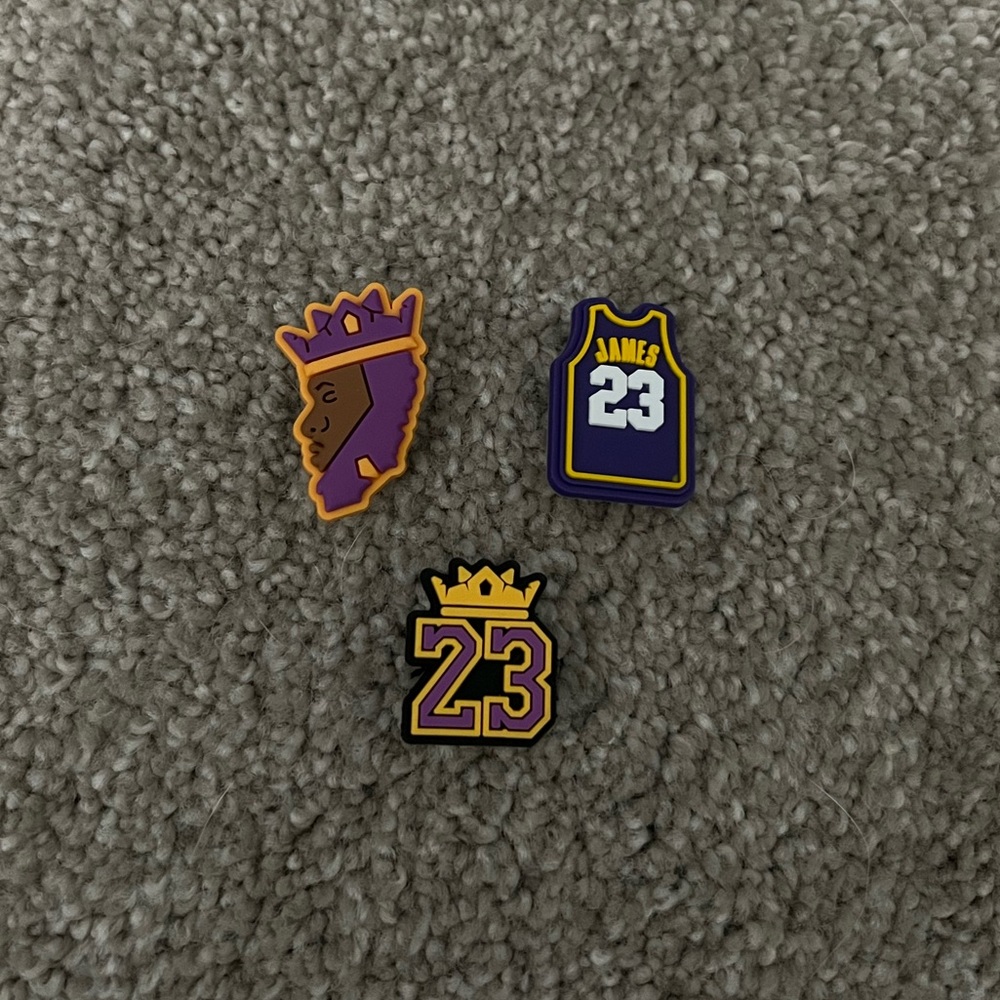 Lebron James Charms 3Set Crocs. Brand New Lakers